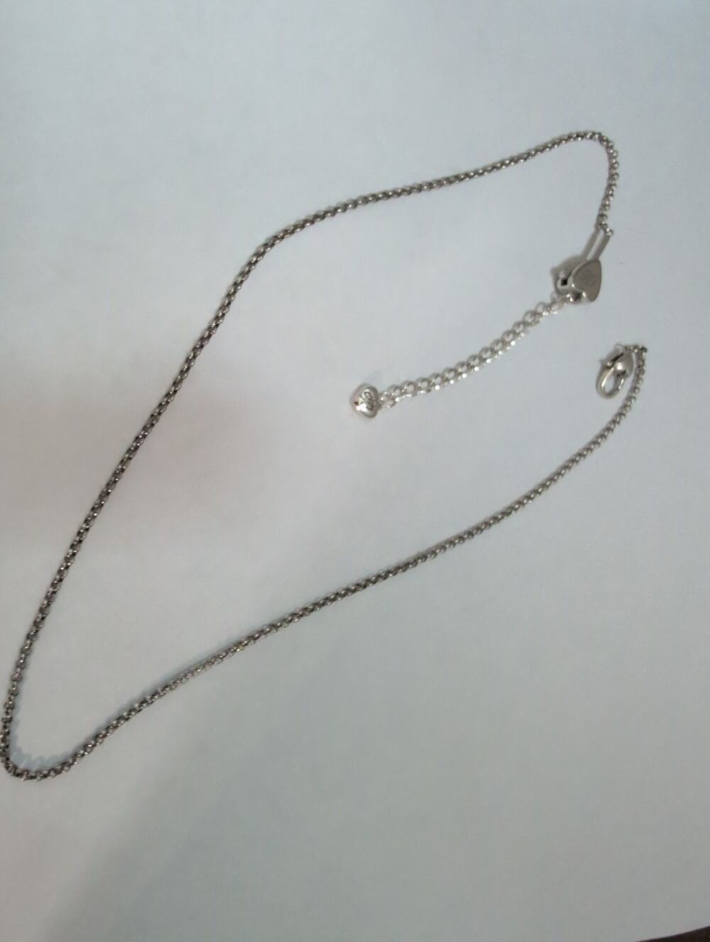 Brighton Plain Necklace Adjustable-Add Charms! Some fading on chain